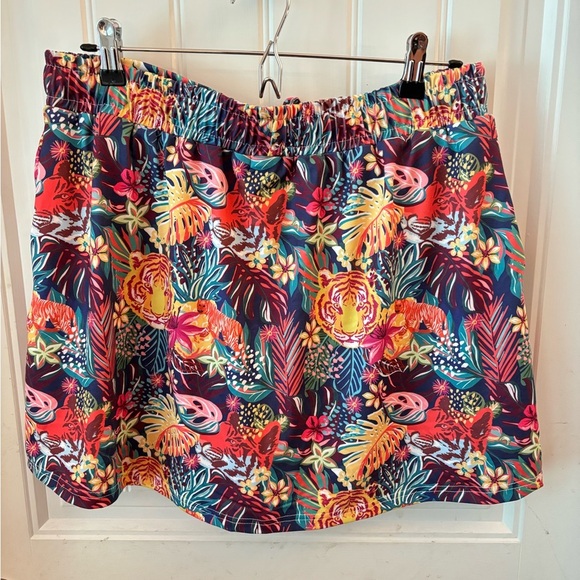 Colorful Tropical Print Skort - Picture 2 of 4